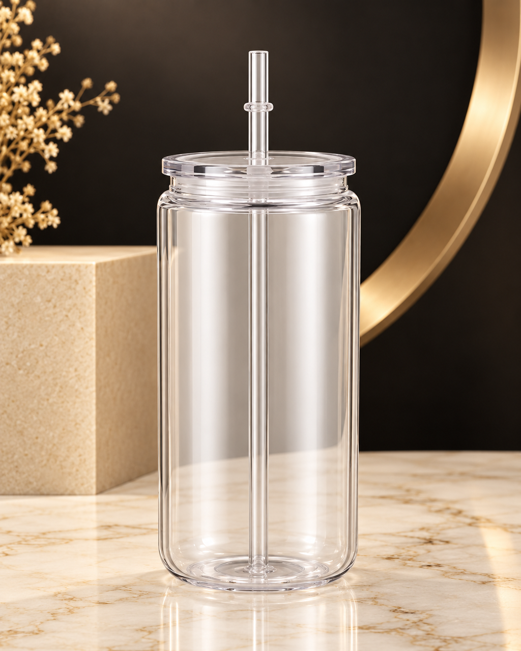 Vaso acrílico personalizado de 16 oz